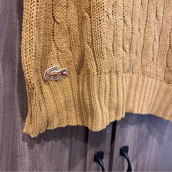 Vintage Izod Lacoste Croc Cable Knit Crewneck Sweater - Picture 6 of 9